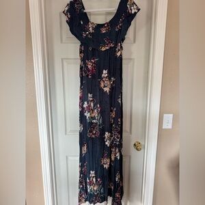 Floral Navy Maxi Dress